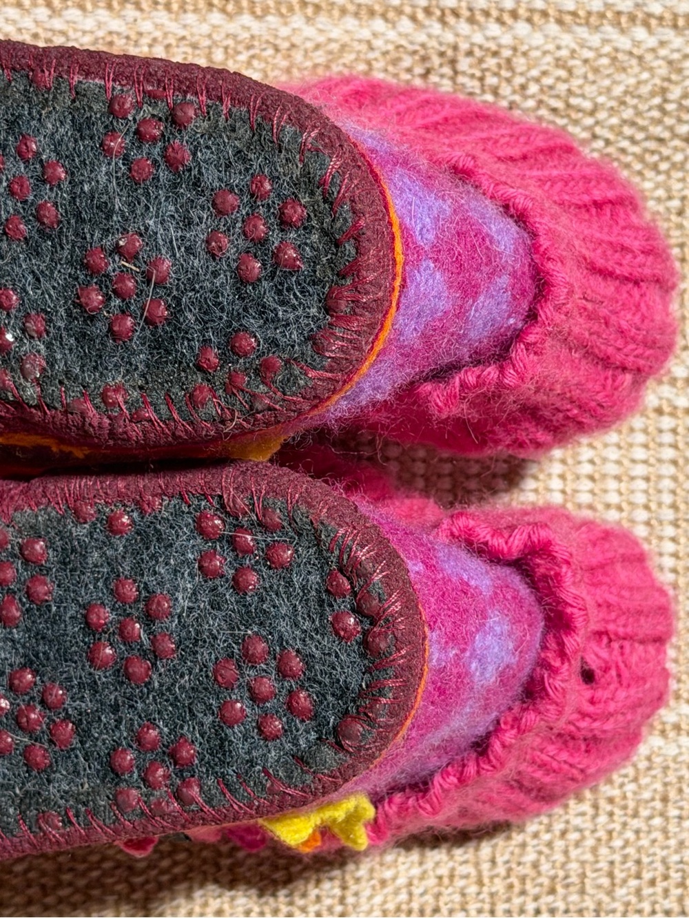 Garnet Hill Kids Boiled Wool Slippers - Picture 5 of 8